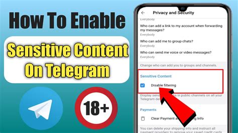 How to View Sensitive Content on Telegram .